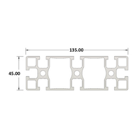 10-45135-0-72IN MODULAR SOLUTIONS EXTRUDED PROFILE 45MM X 135MM, CUT TO THE LENGTH OF 72 INCH